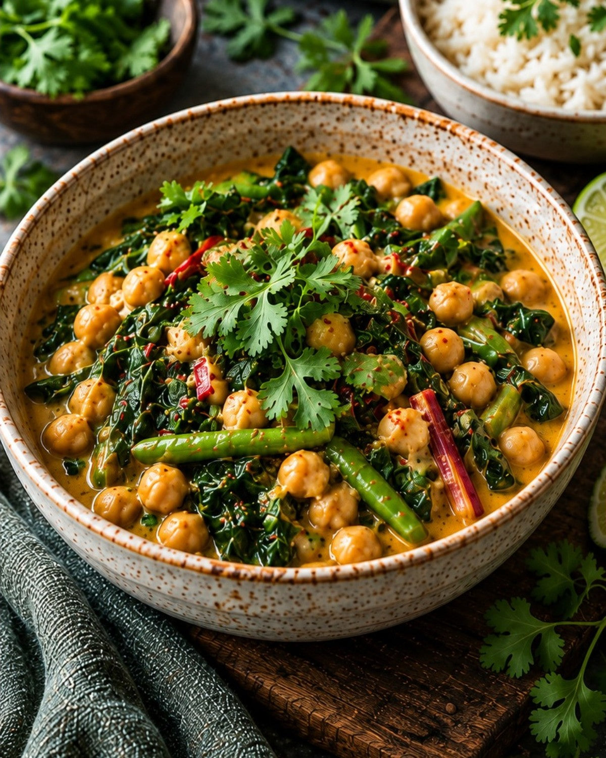 Indische curry met kikkererwten uit de Bonenwijzer